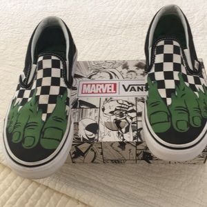 Boys Vans Marvel Hulk/checkerboard Classic